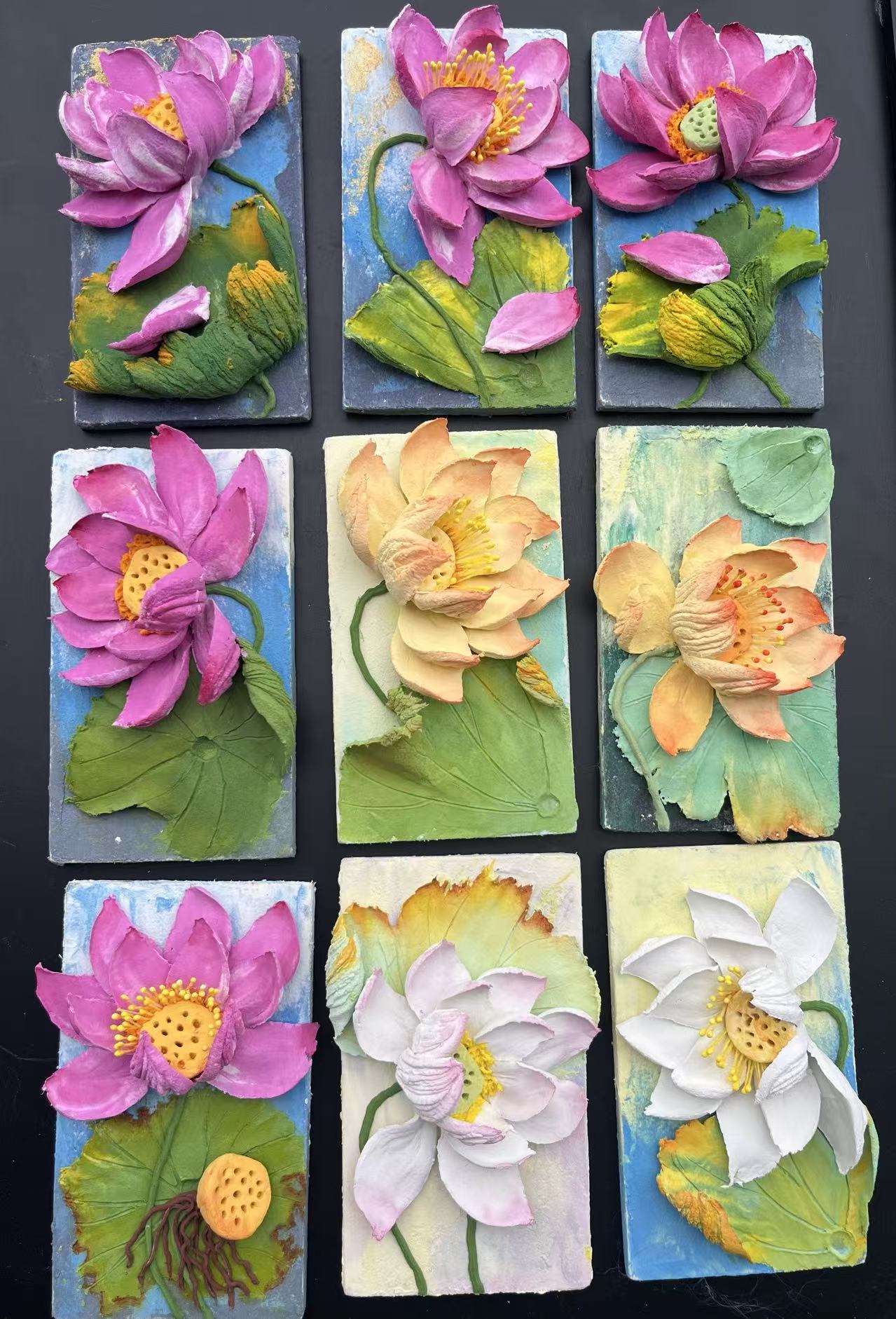 刮刀花手工diy重工款冰箱贴