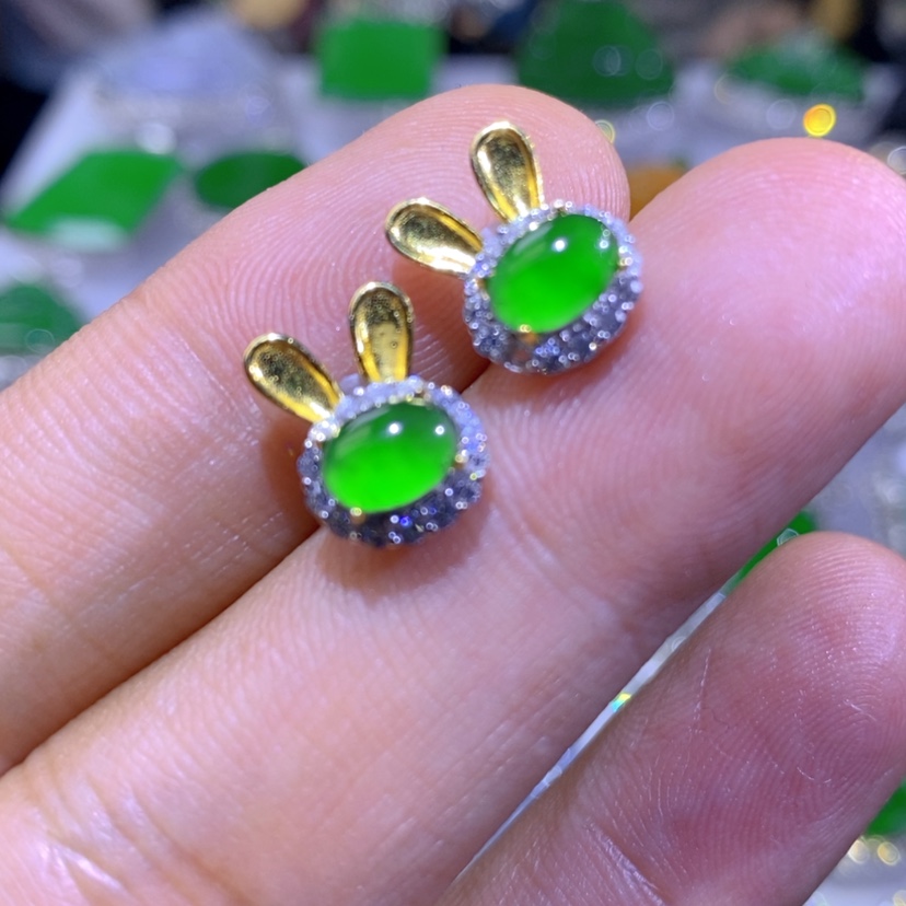 【闪购商品】翡翠挂件银S925镶嵌天然翡翠