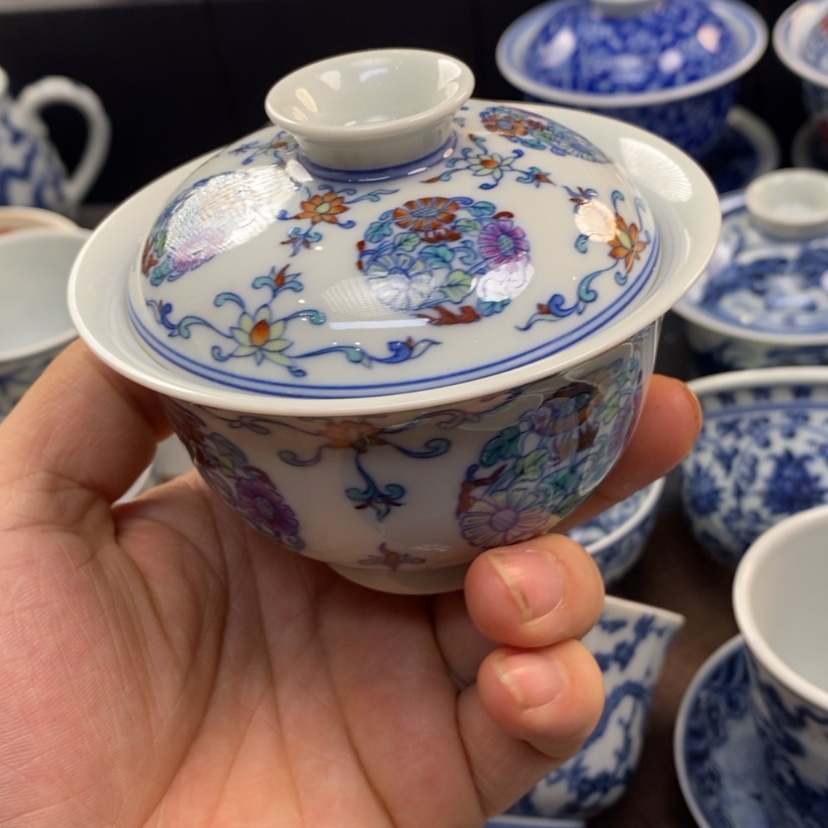 【闪购商品】景德镇柴窑元宝盖碗