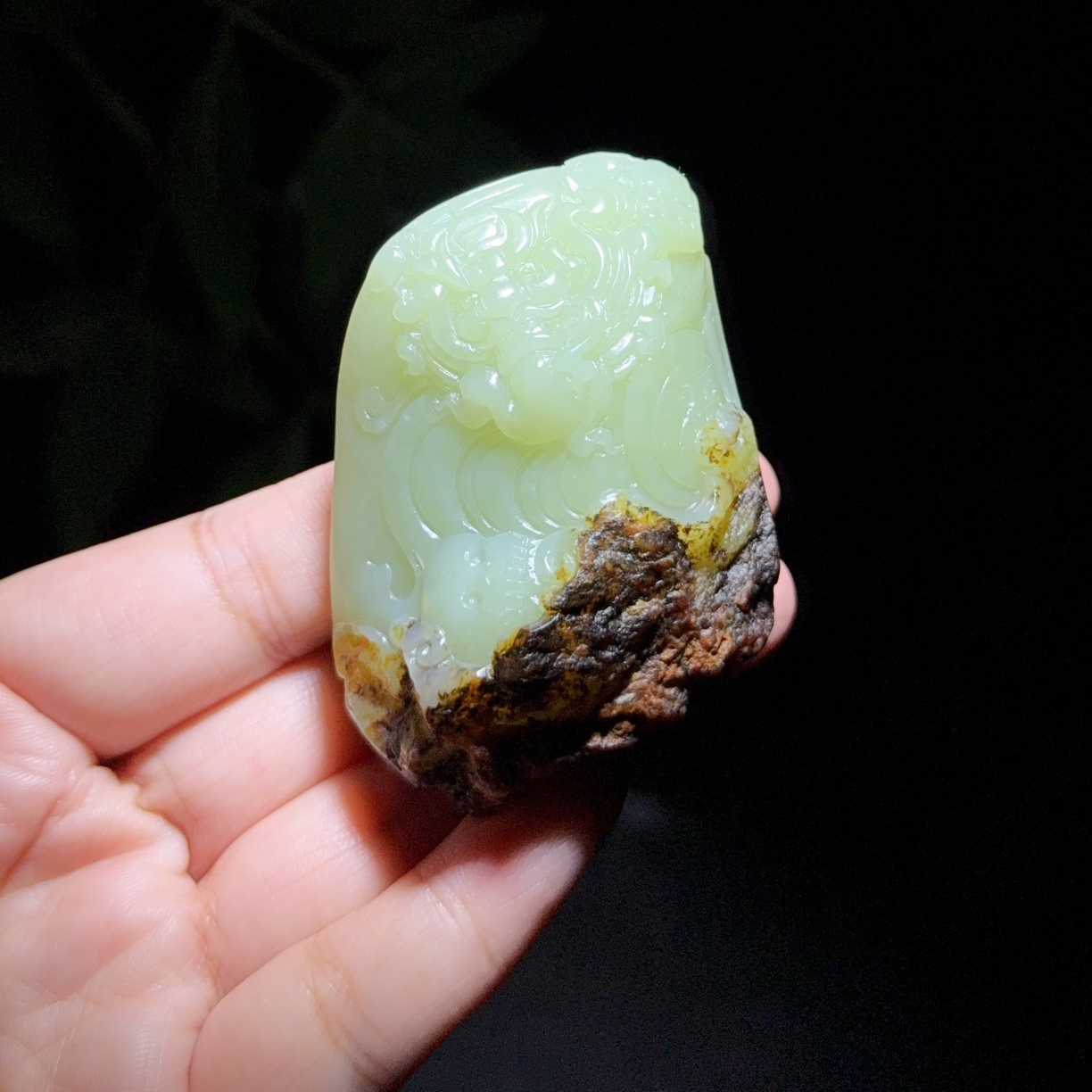戈壁料黄口钟馗吊坠～94克