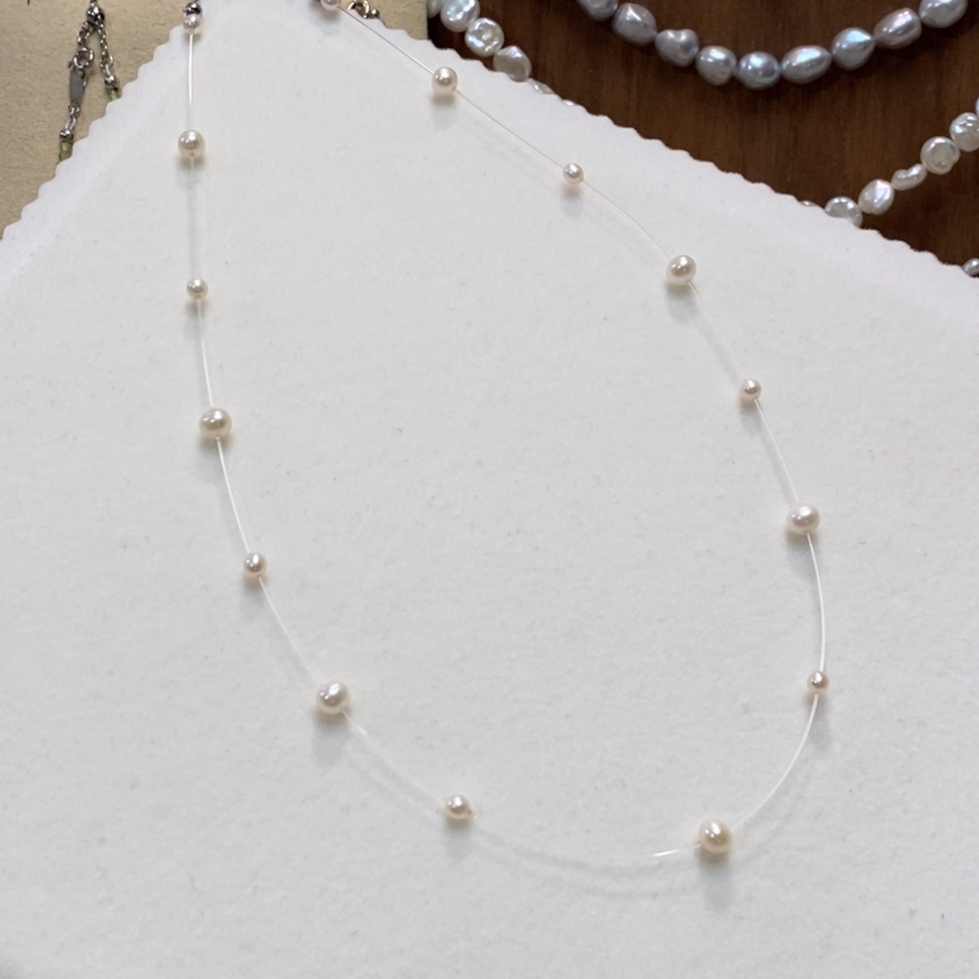 颈饰钛钢淡水珍珠
