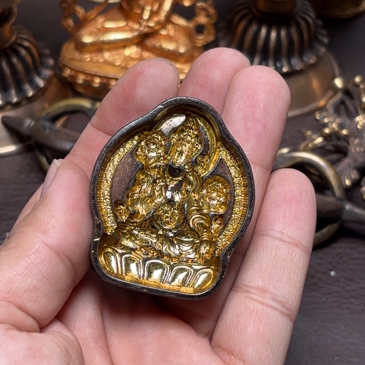 趙***師铜星月菩提挂件菩提