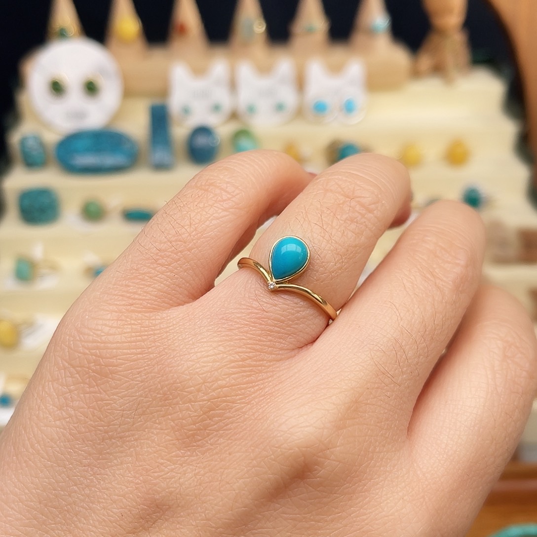 绿松石戒指合金女戒