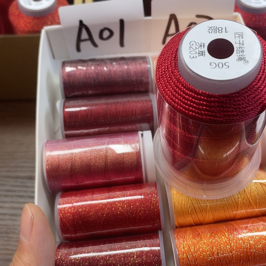 晴***姐聚酯纤维繁花配线-A01+12股50克朱草