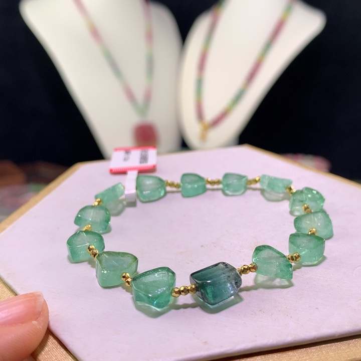 双色碧玺手链未镶嵌