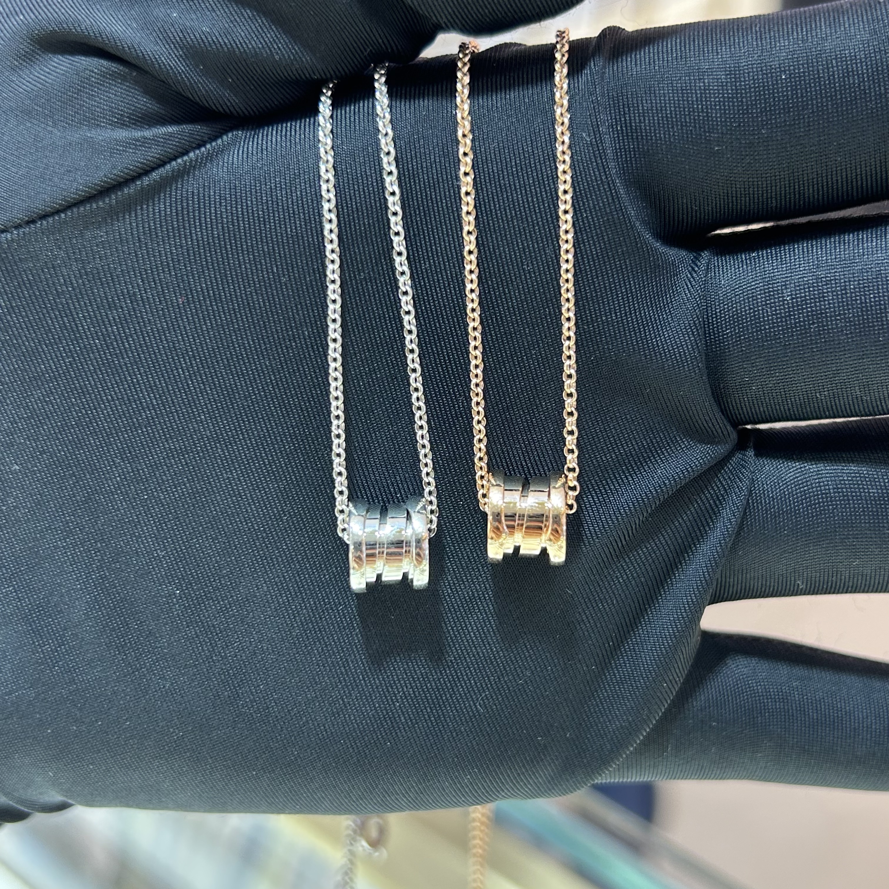 【金恒珠宝】18K金小号小腰弹力项链 重金精工版