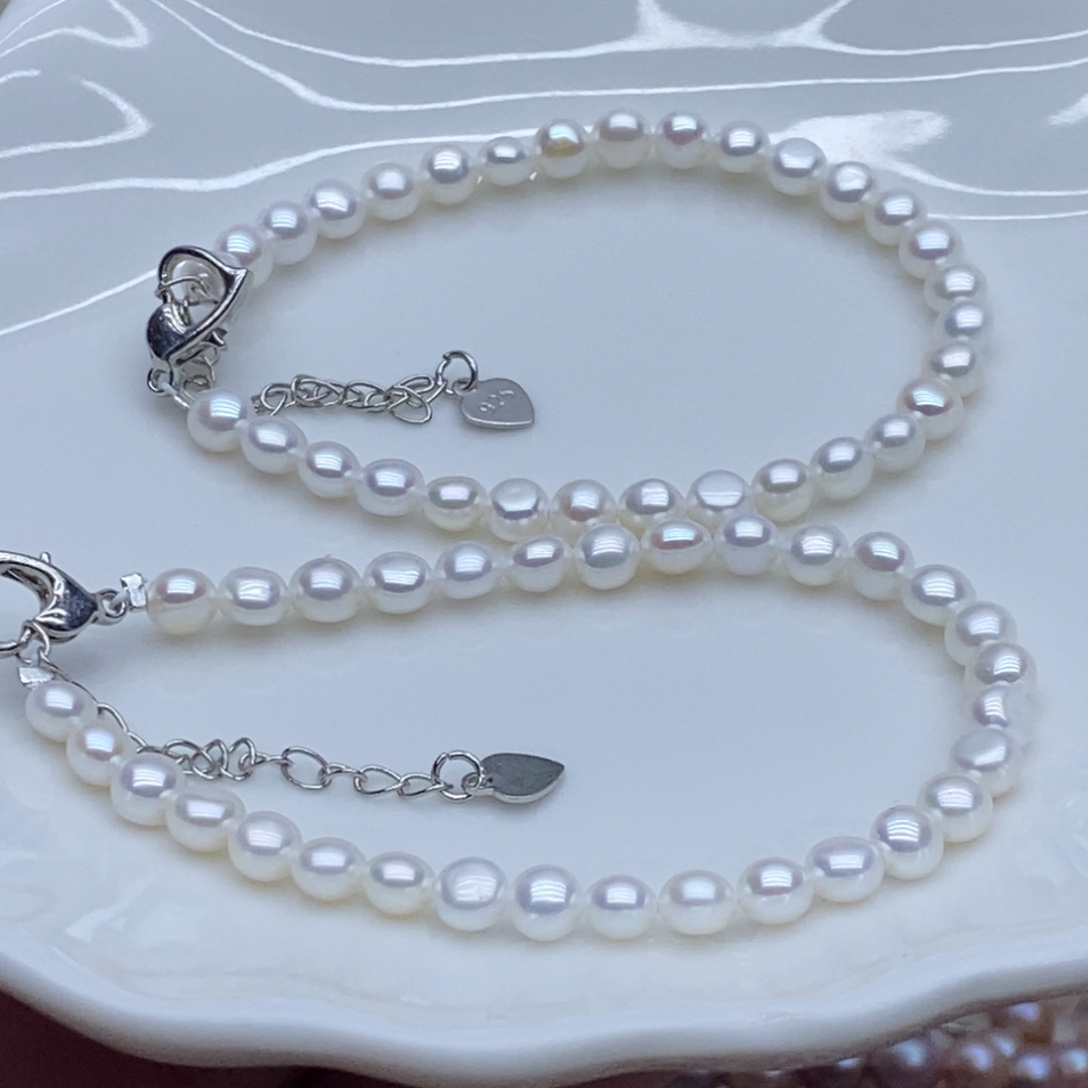 淡水珍珠银S925镶嵌天然淡水珍珠无人工干预16