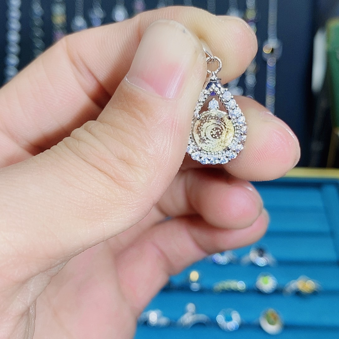 紫晶珠宝半成品银S925镶嵌