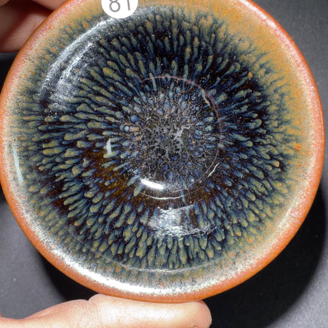 茶盏龙窑柴烧老黄甄选81