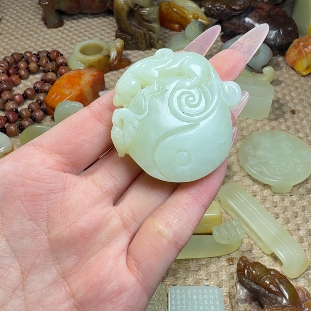 吊坠白玉菩提挂件