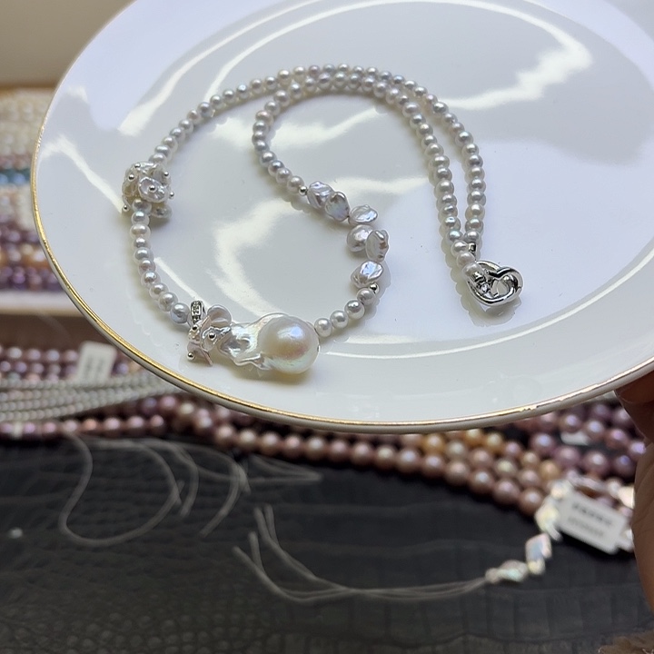 耳饰合金淡水珍珠