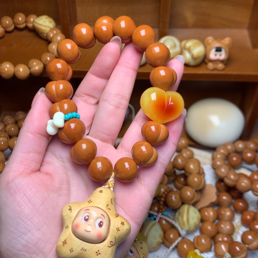 猴头核桃把件16玻璃底定制