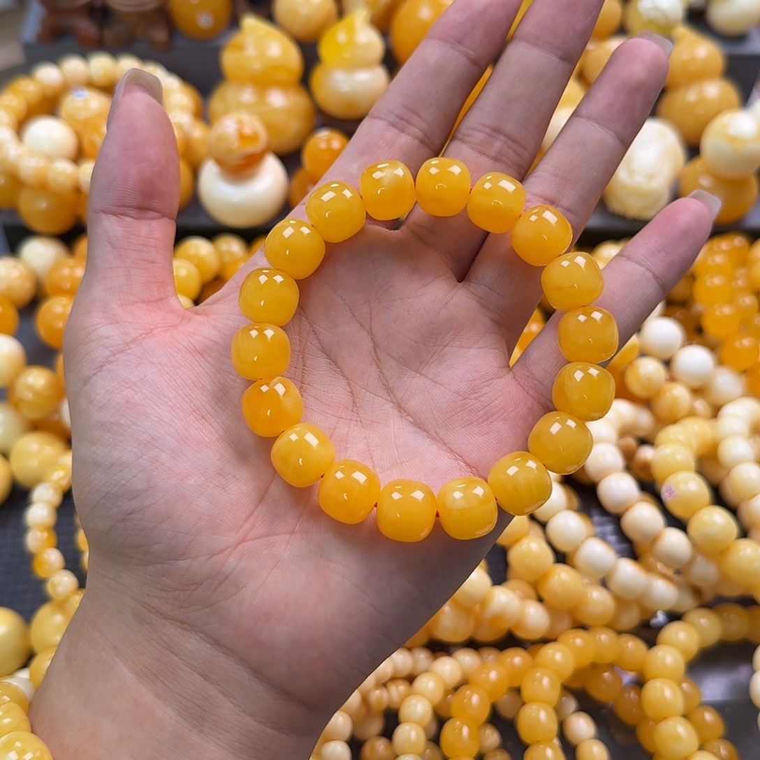 蜜蜡未镶嵌珠宝奇石同料13mm