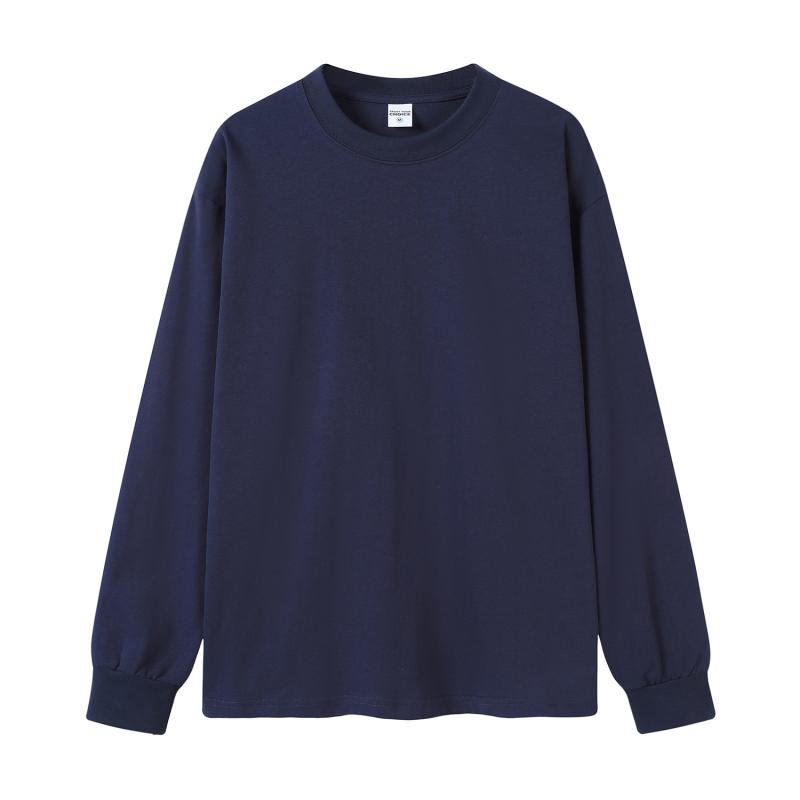 【UDS-B06-重磅260克纯棉32支双纱长袖T恤】纯色休闲时尚百搭长袖