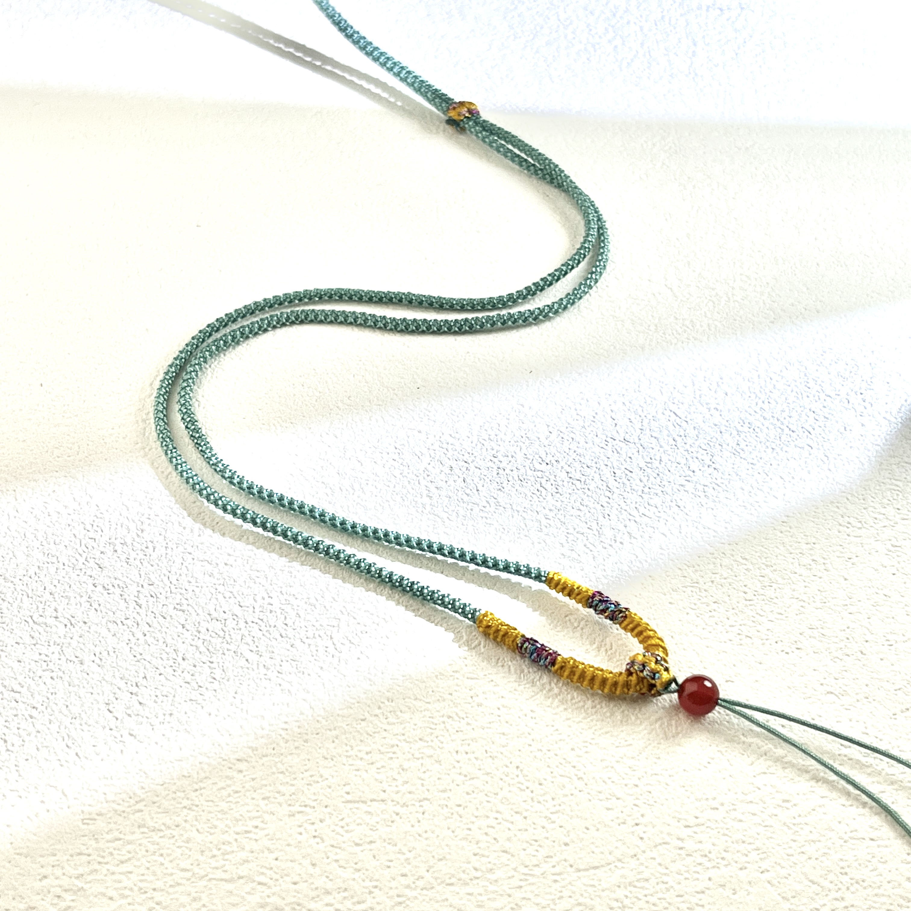 手工时尚吊坠挂绳编织挂脖可调节