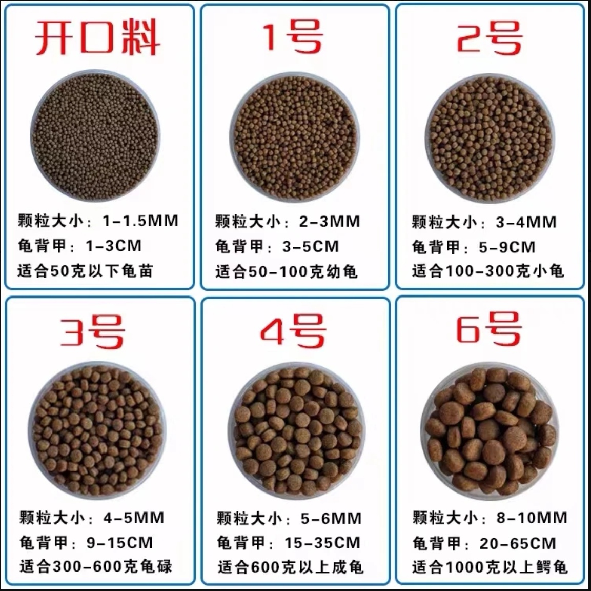 通用颗粒饲料增色增体不浑水适用于龟类龟饲料