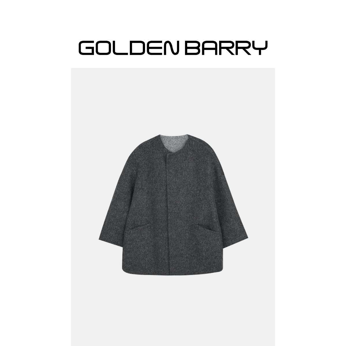 GOLDENBARRY|143031分割双面呢短款大衣