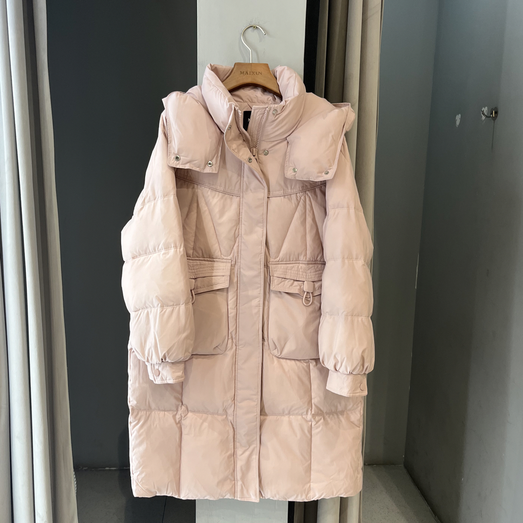 麦寻女装YRLZQ006长款棉服外套