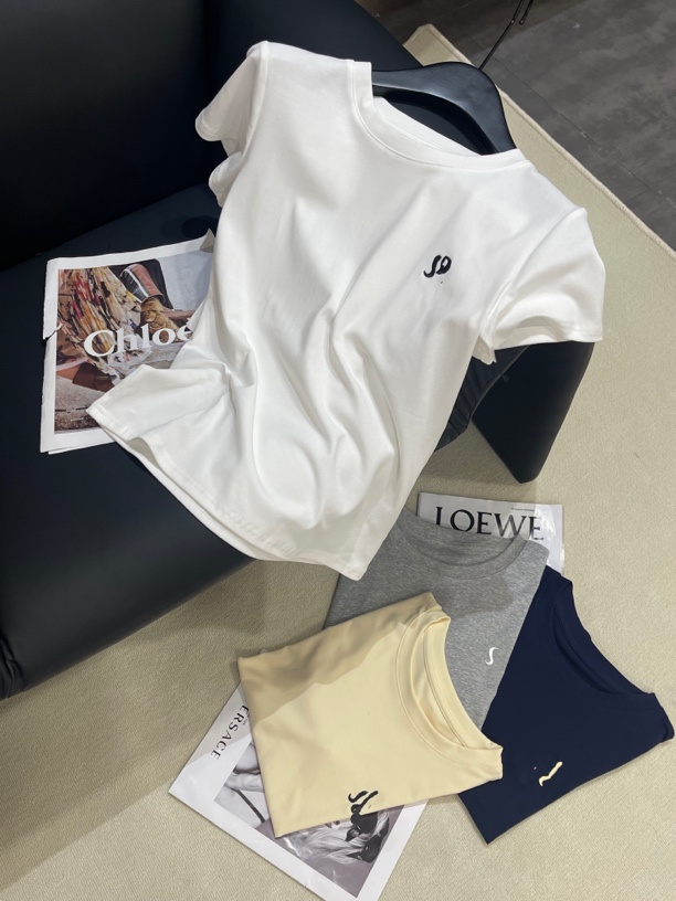 KW【LU风】南油欧货时尚高端百搭重工刺绣休闲上衣女款T恤