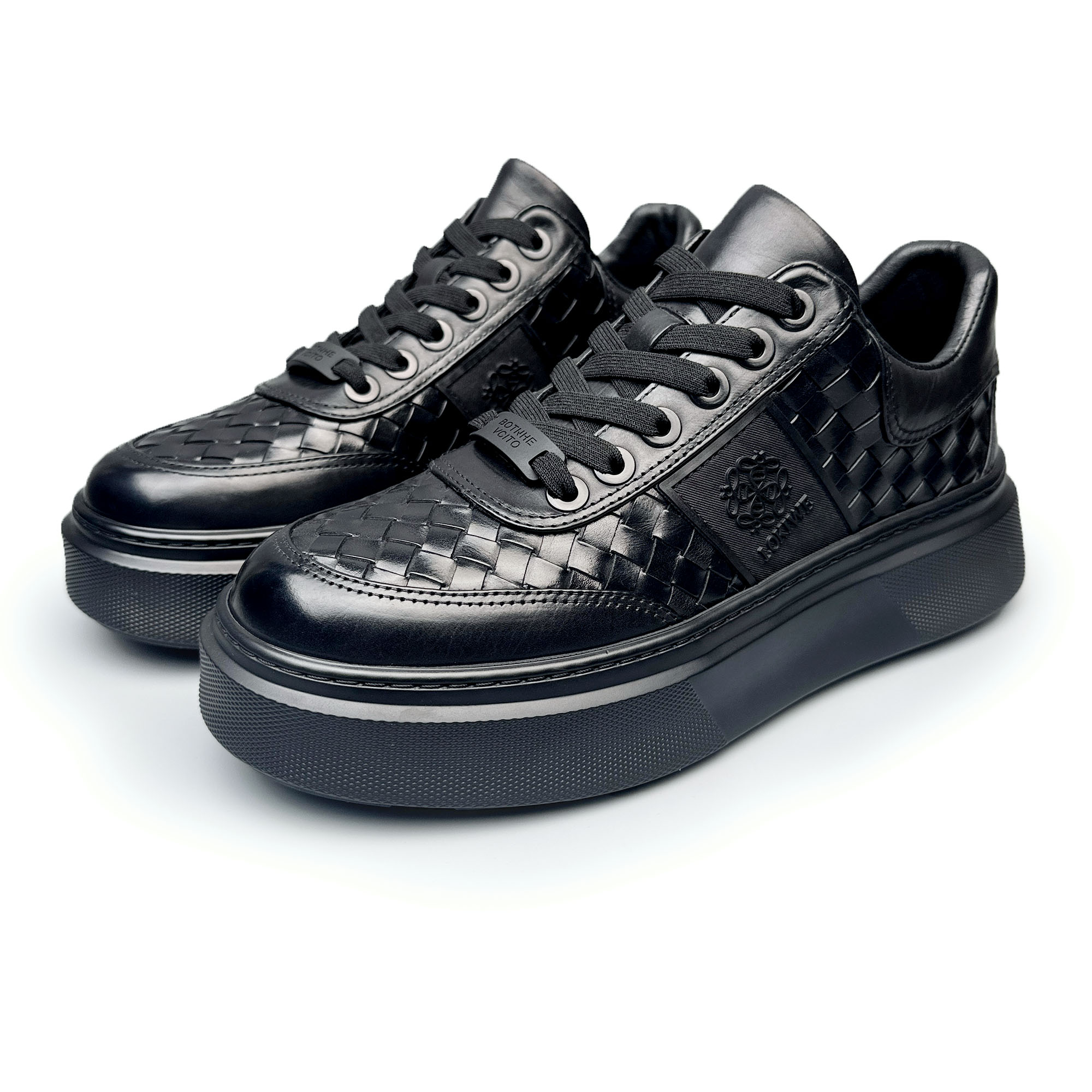 BIEUBRAYR/【有单有棉】编织牛皮高品质轻奢男鞋时尚百搭柔软