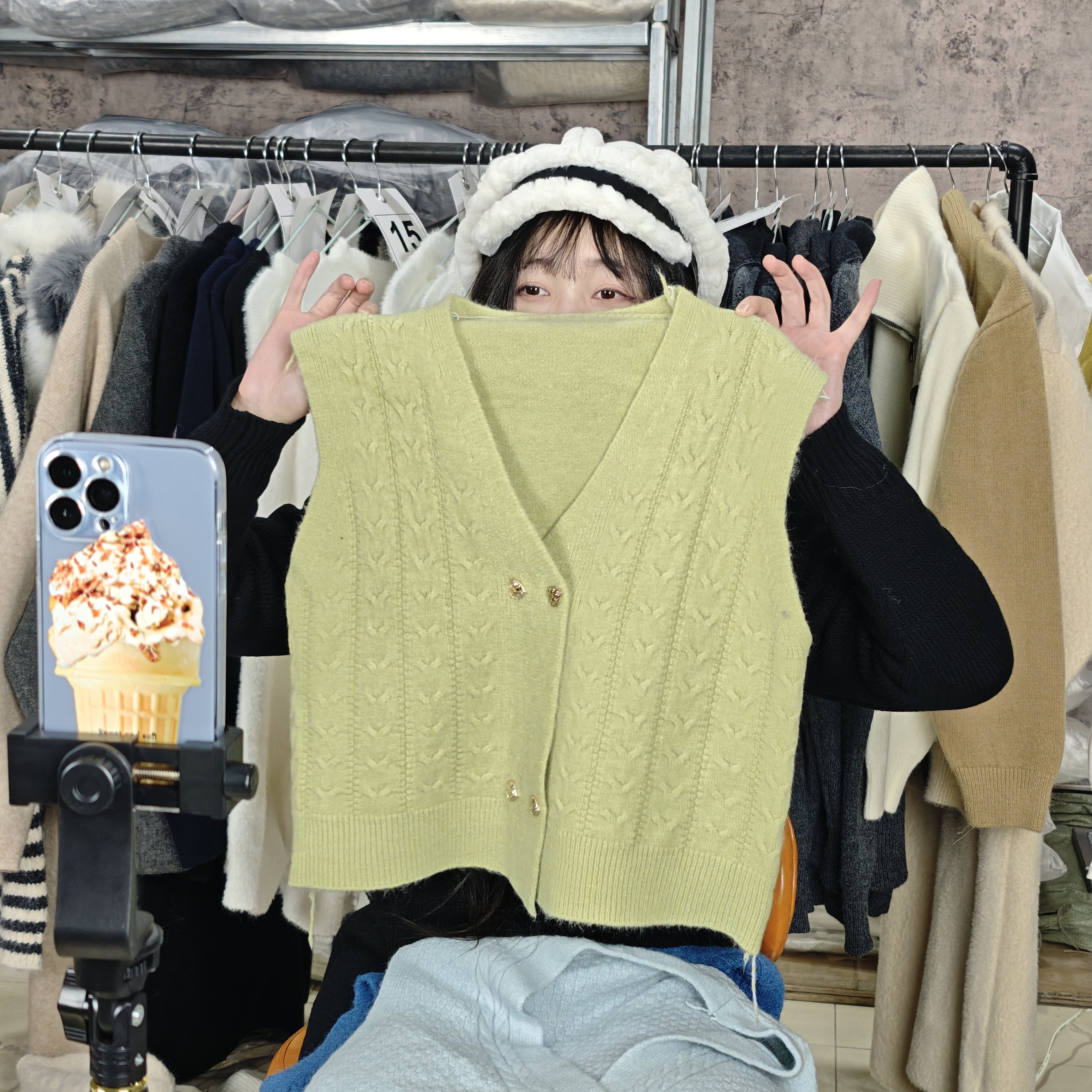 马甲背心宽松大码针织衫百搭套头时尚新款薄款打底休闲