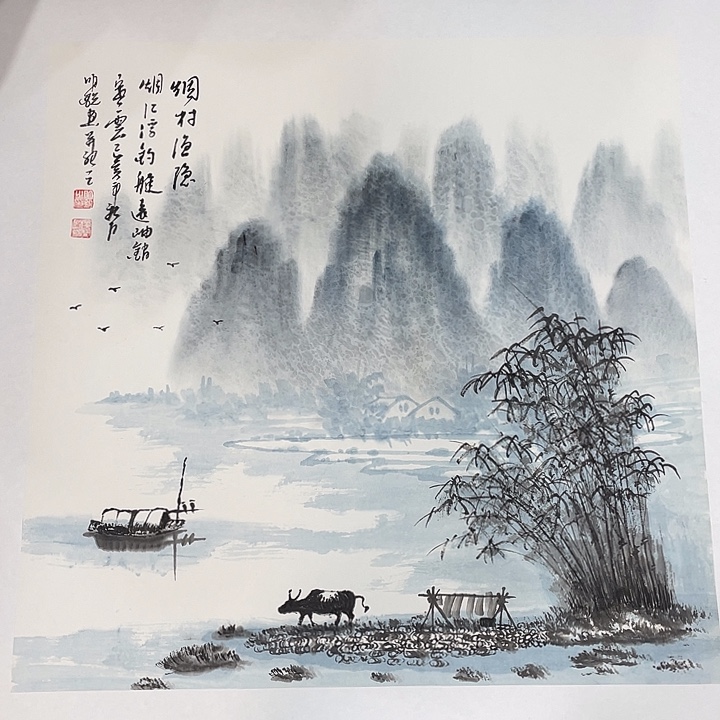 国画今天上午国画作品展示