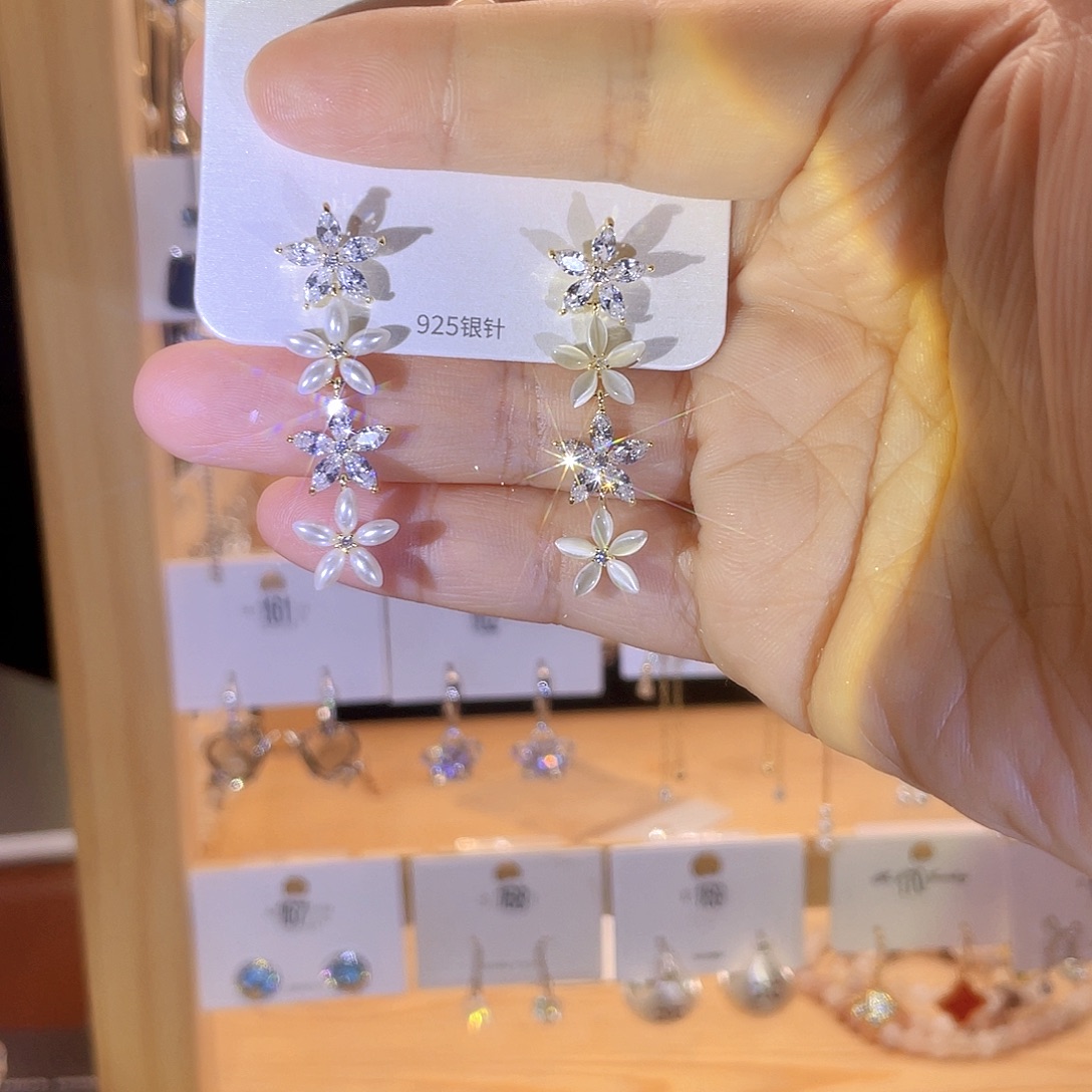 锆石铜合金925银AB花朵
