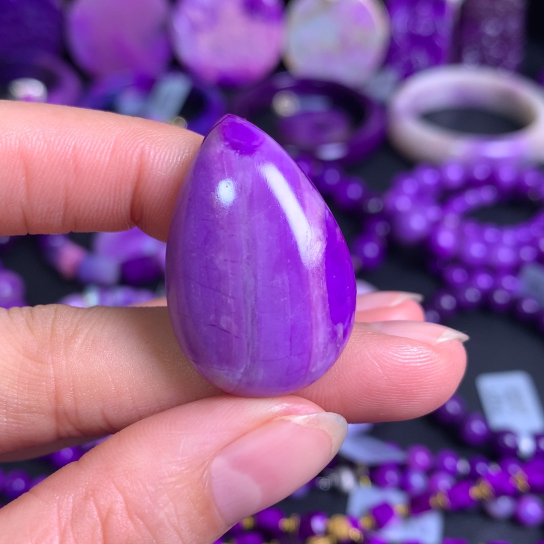 苏纪石（舒俱来）未镶嵌樱花紫吊坠