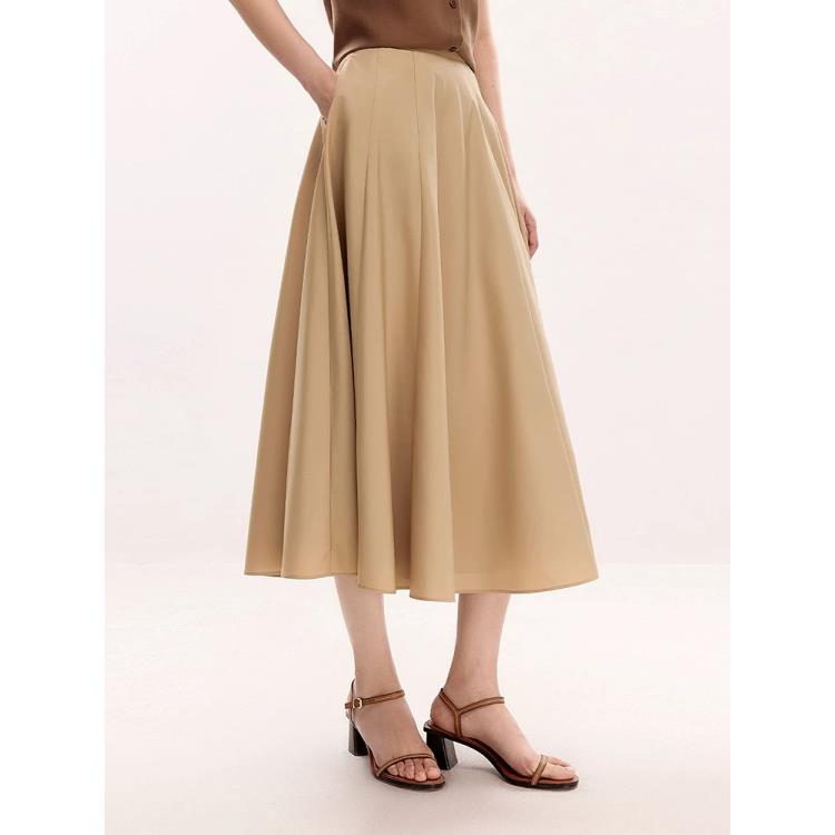 25s【朗Z】夏季新款优雅垂感半身伞裙（LCJT01WSK104C01）【15】