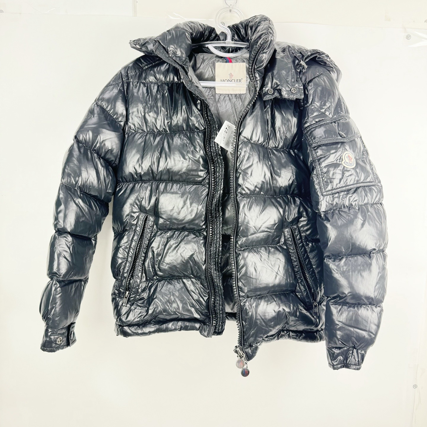 99新 MONCLER 0码 MONCLER蒙口 maya黑色羽绒服 99新 sz0289
