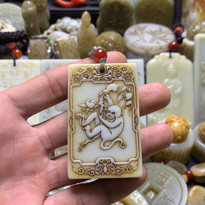 和田玉未镶嵌挂件宝*