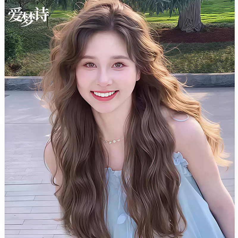 【气质水波纹卷限定款】爱梦诗全真发蓬松自然氛围感高颅顶全头套