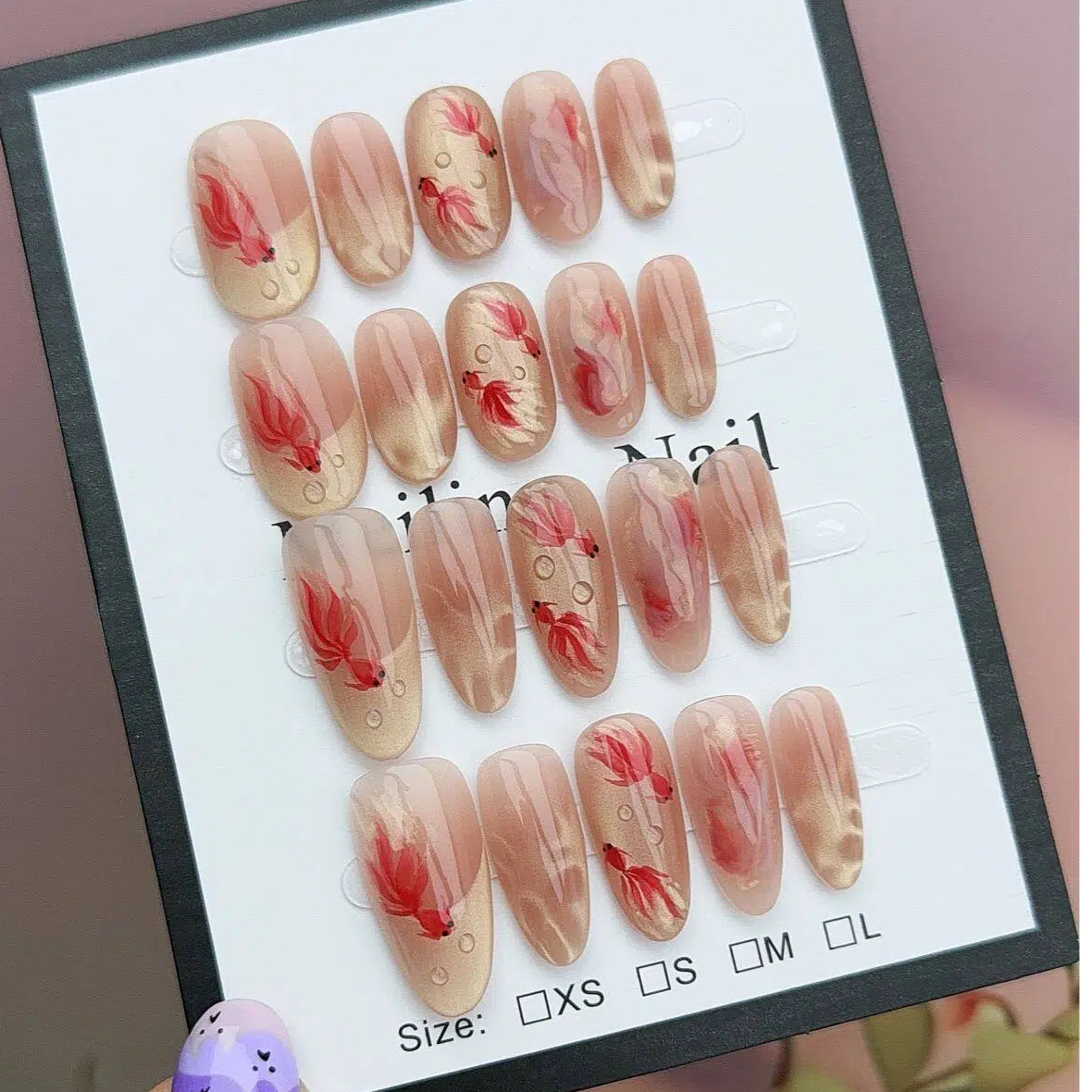 【A95金鱼】-简约日常穿戴甲美甲