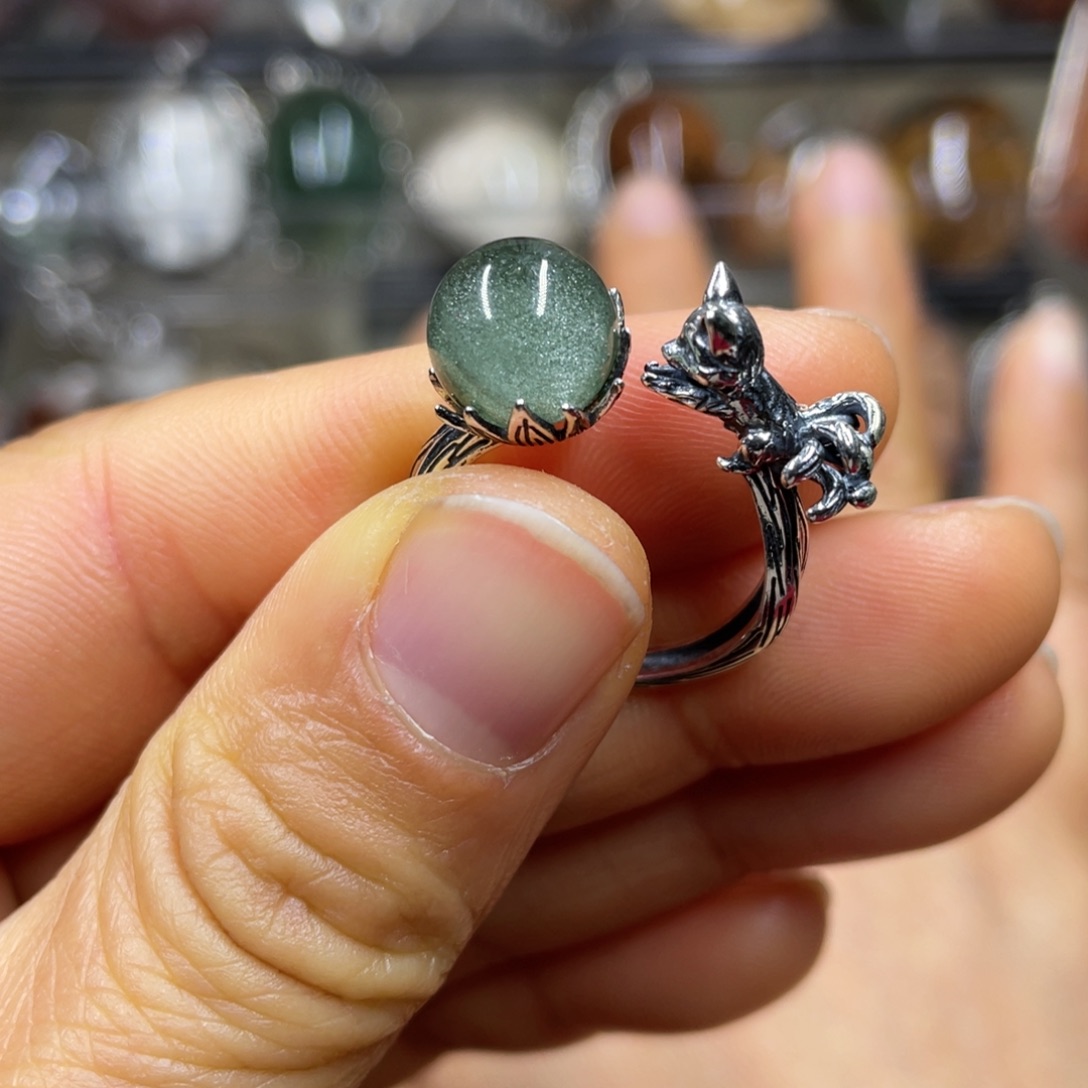 【闪购商品】水晶珠宝半成品银S925镶嵌戒指