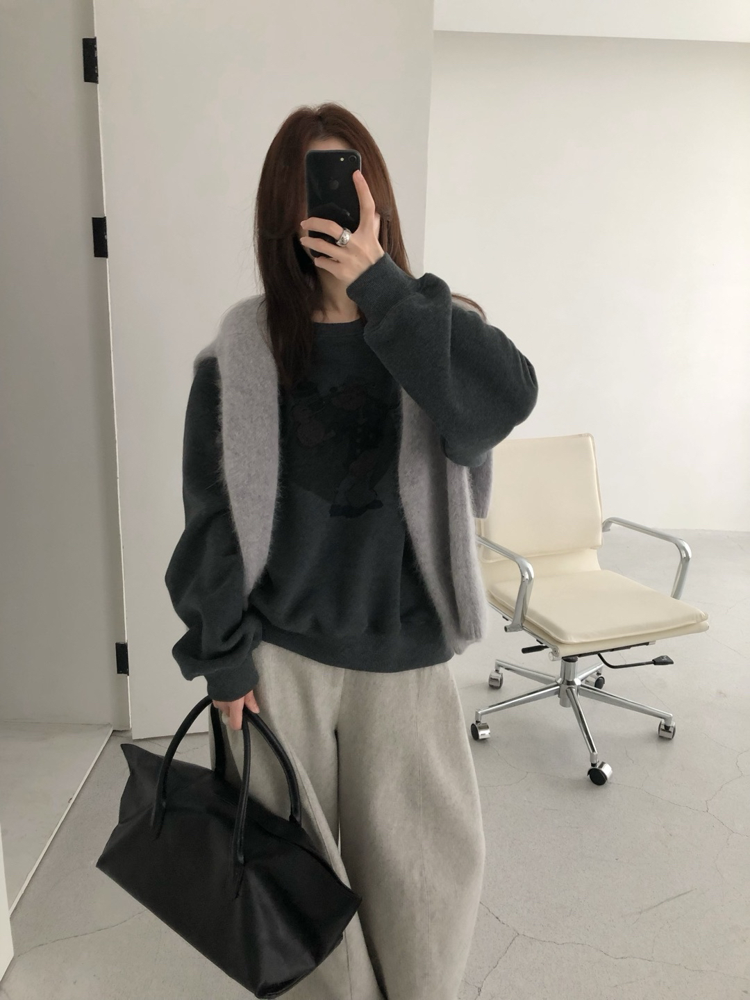 温柔瑶-Uncle Be冬季福利-加绒休闲松弛圆领百搭卡通卫衣-88750