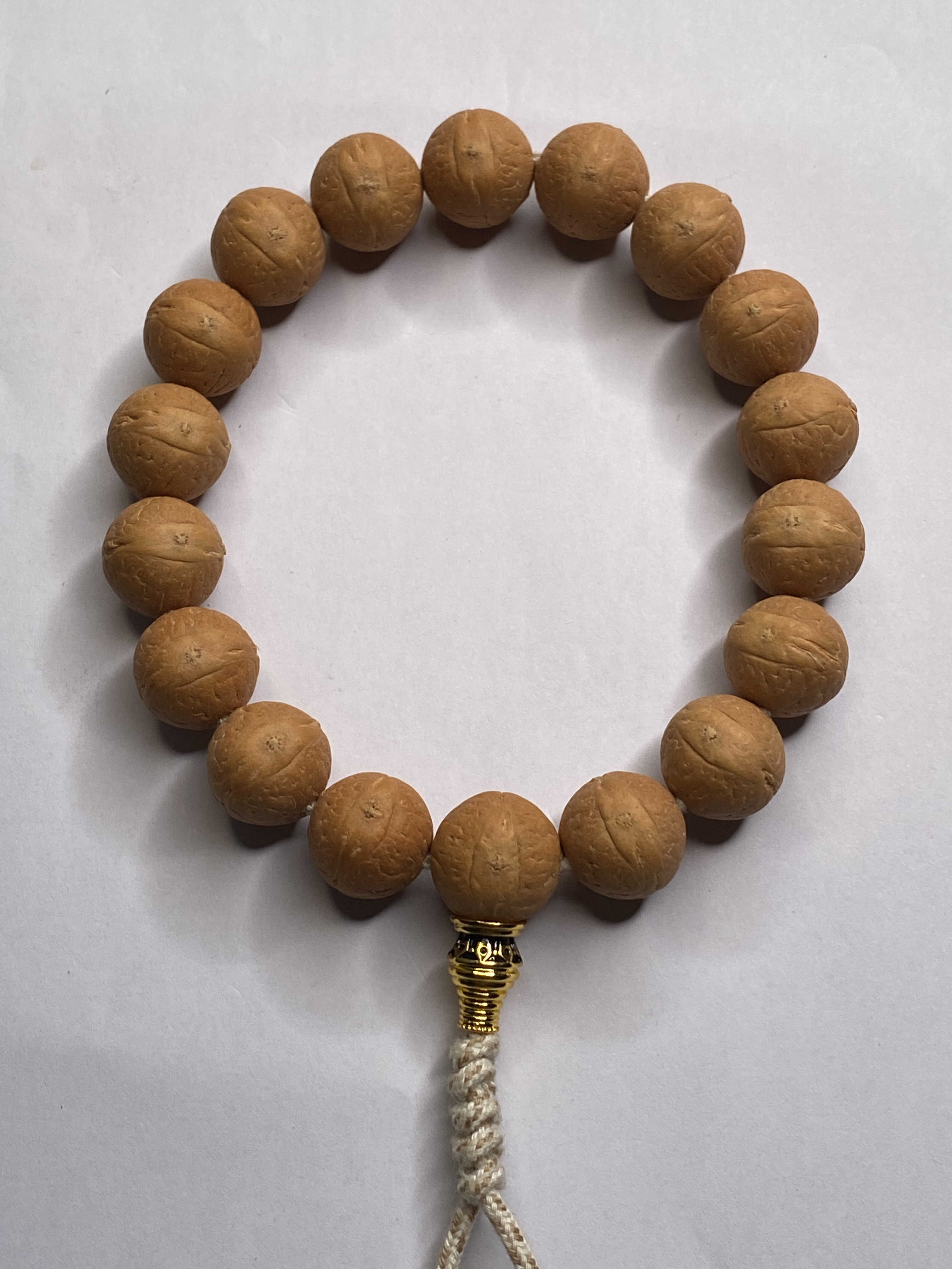 凤眼菩提，凤眼手串14.5，正圆大萌眼杏红皮厚皮壳单仓籽，