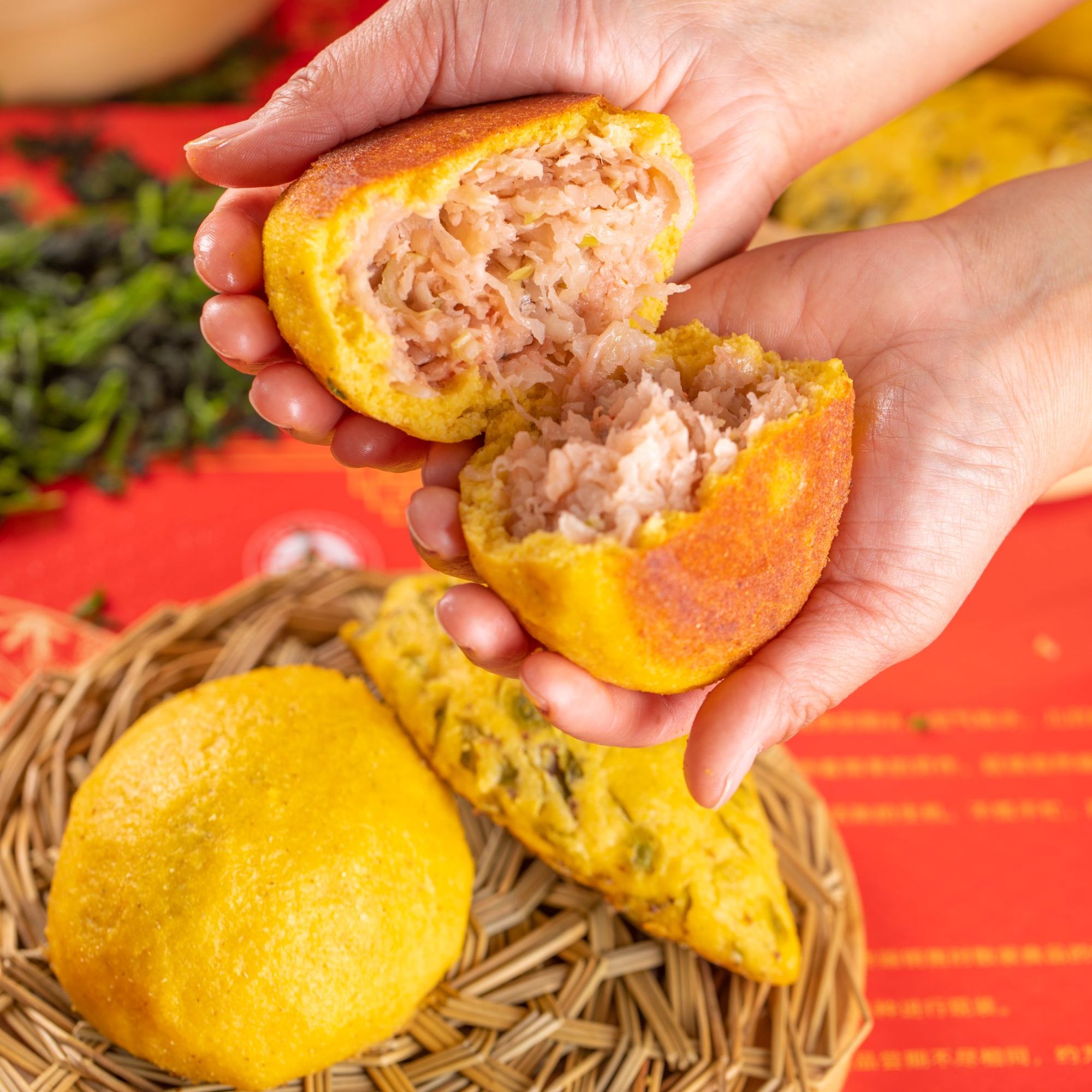 菜团子 4味素（荠菜、野菜、萝卜、干白菜）共8个/赠2个贴饼子/1540g