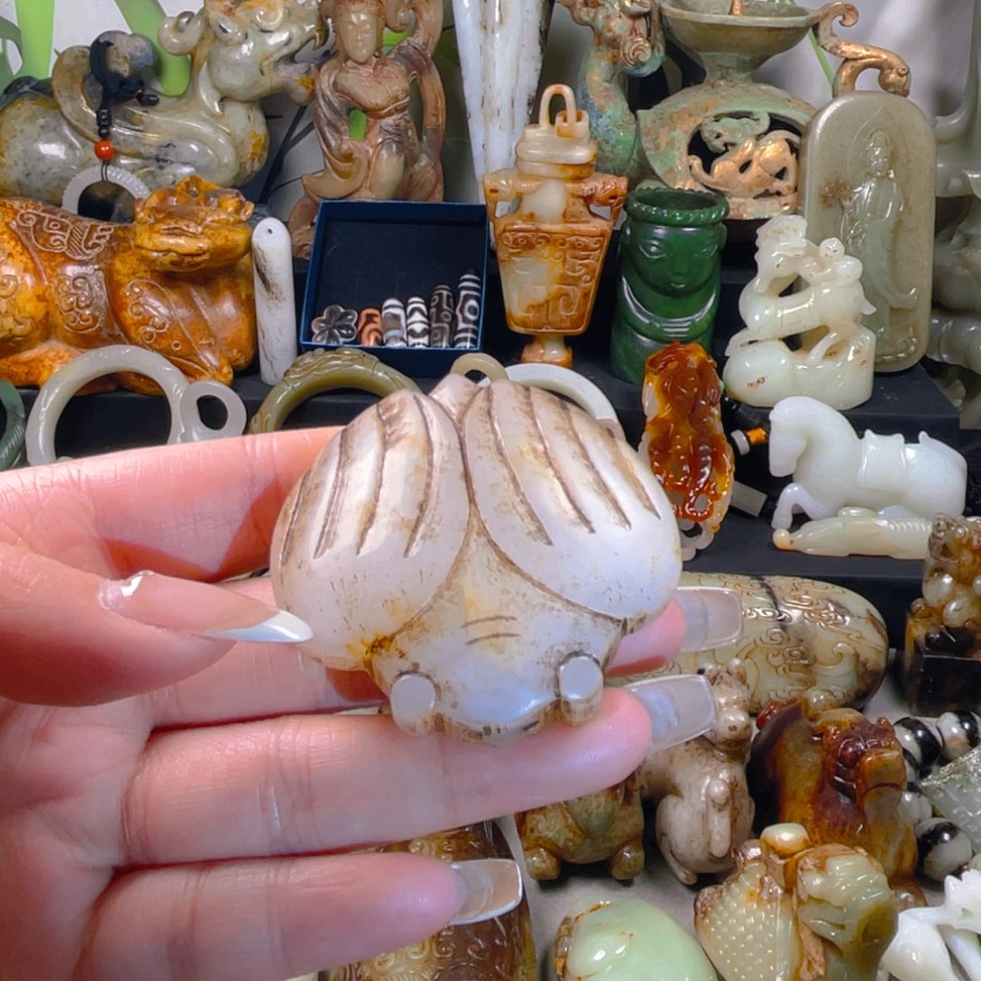 和田玉挂件未镶嵌6