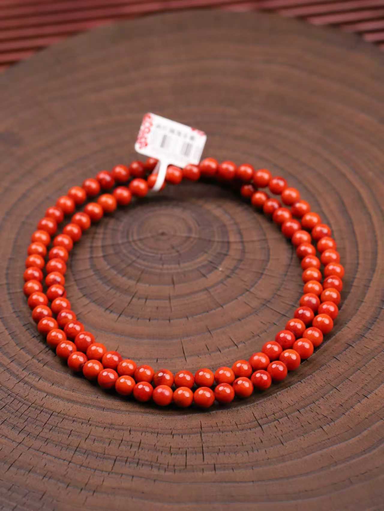5mm瓦西柿子红南红手链