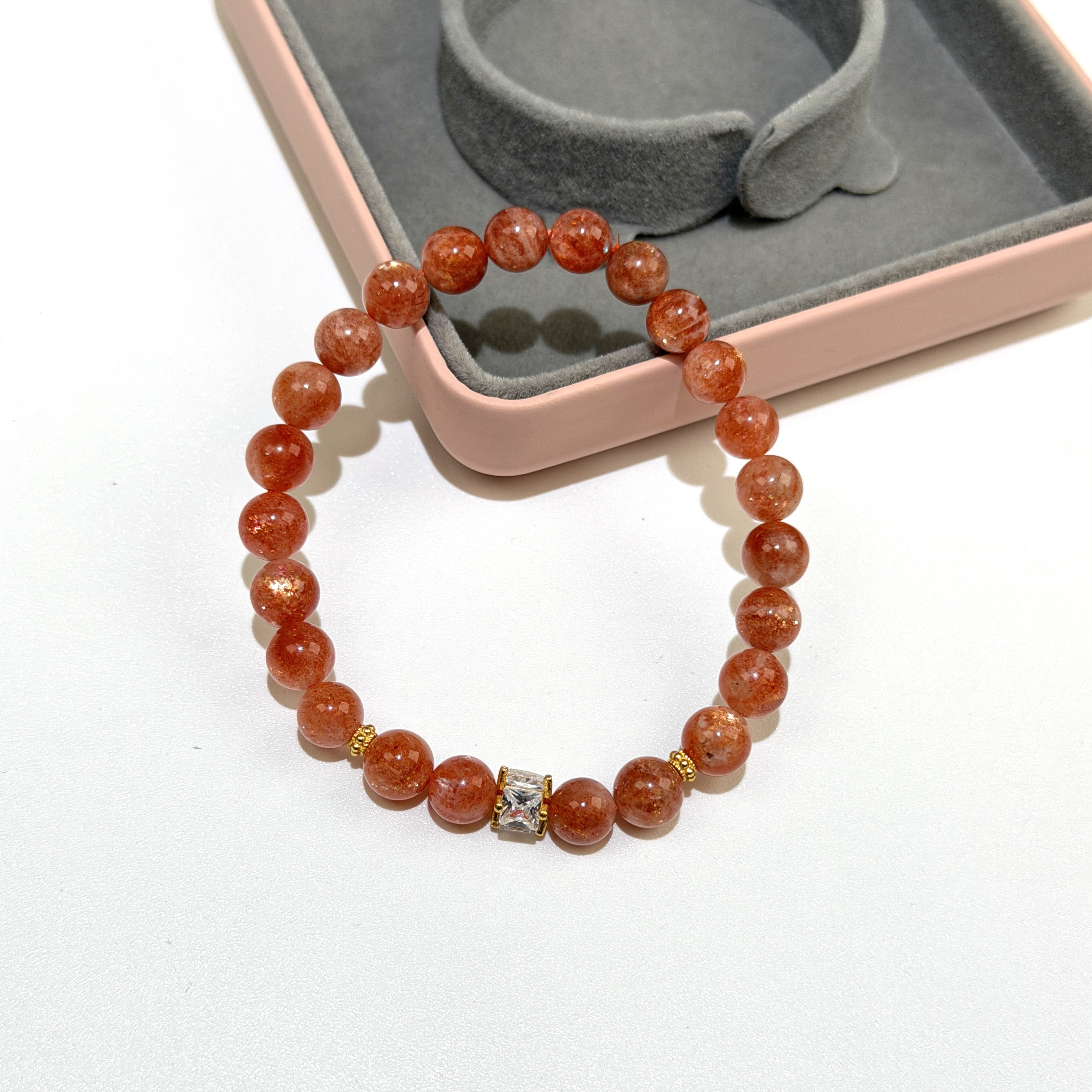 【金太阳7MM＋S925银】精致百搭小众天然水晶