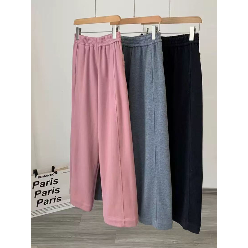 573   运动裤慵懒高腰显瘦直筒哈伦裤百搭休闲裤