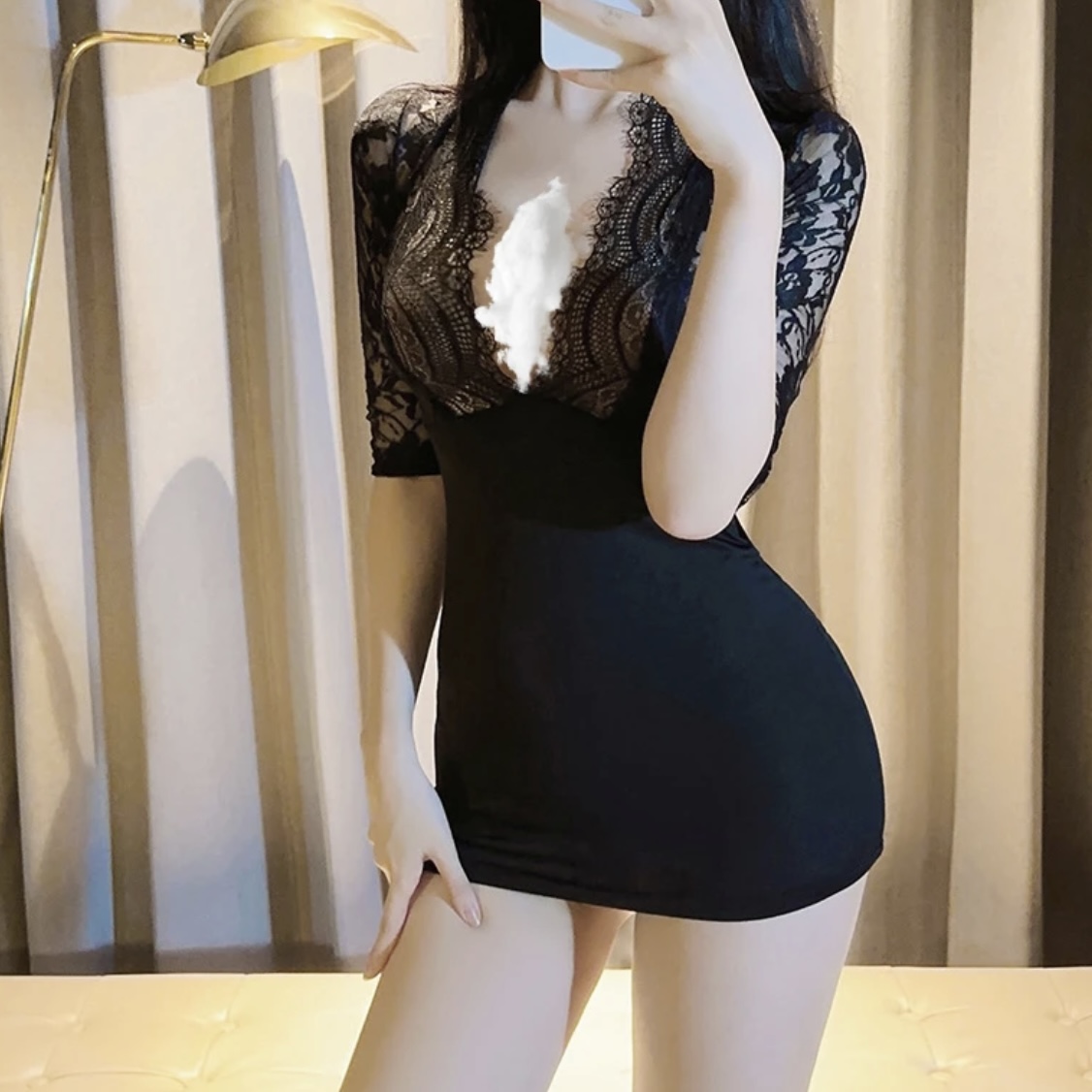 2024新女款情趣秘书包臀裙蕾丝内衣性感睡衣大码睡裙情侣约会战袍