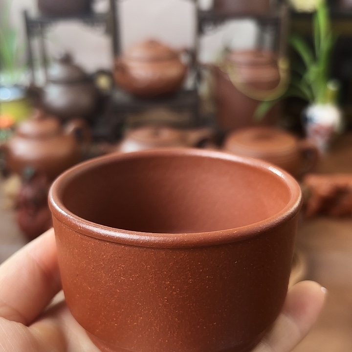 茶杯紫砂汉君杯 红降坡 100cc