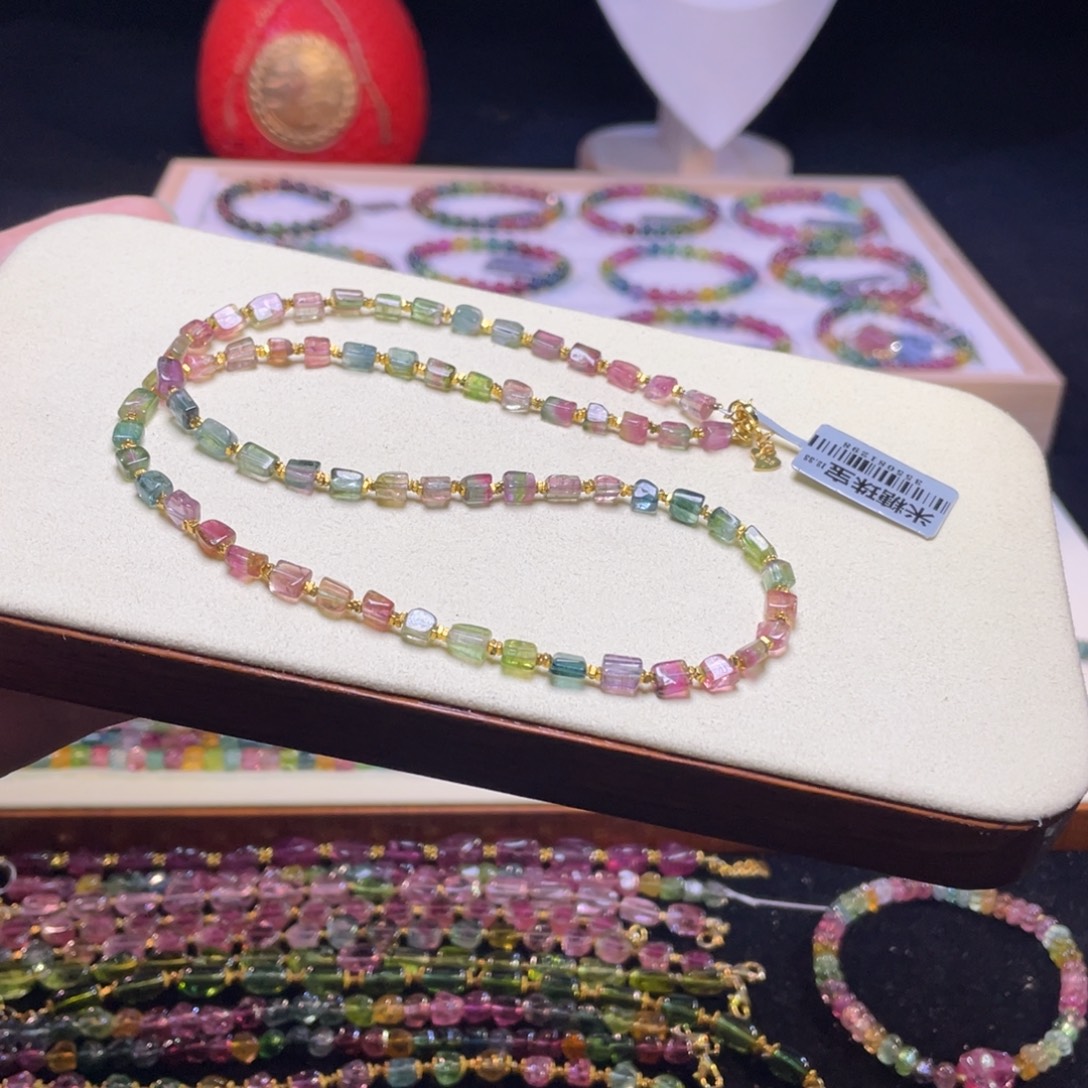 碧玺手链未镶嵌A6碧玺手链