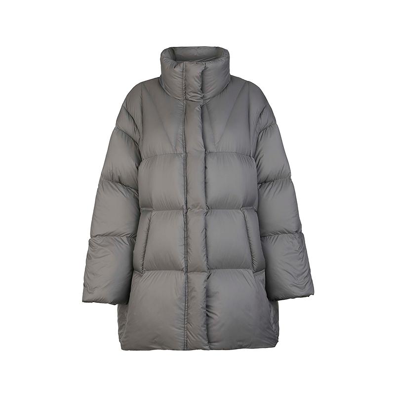 sdeer圣迪奥女装25年新品时尚立领加厚蓬松长款羽绒服S25482407