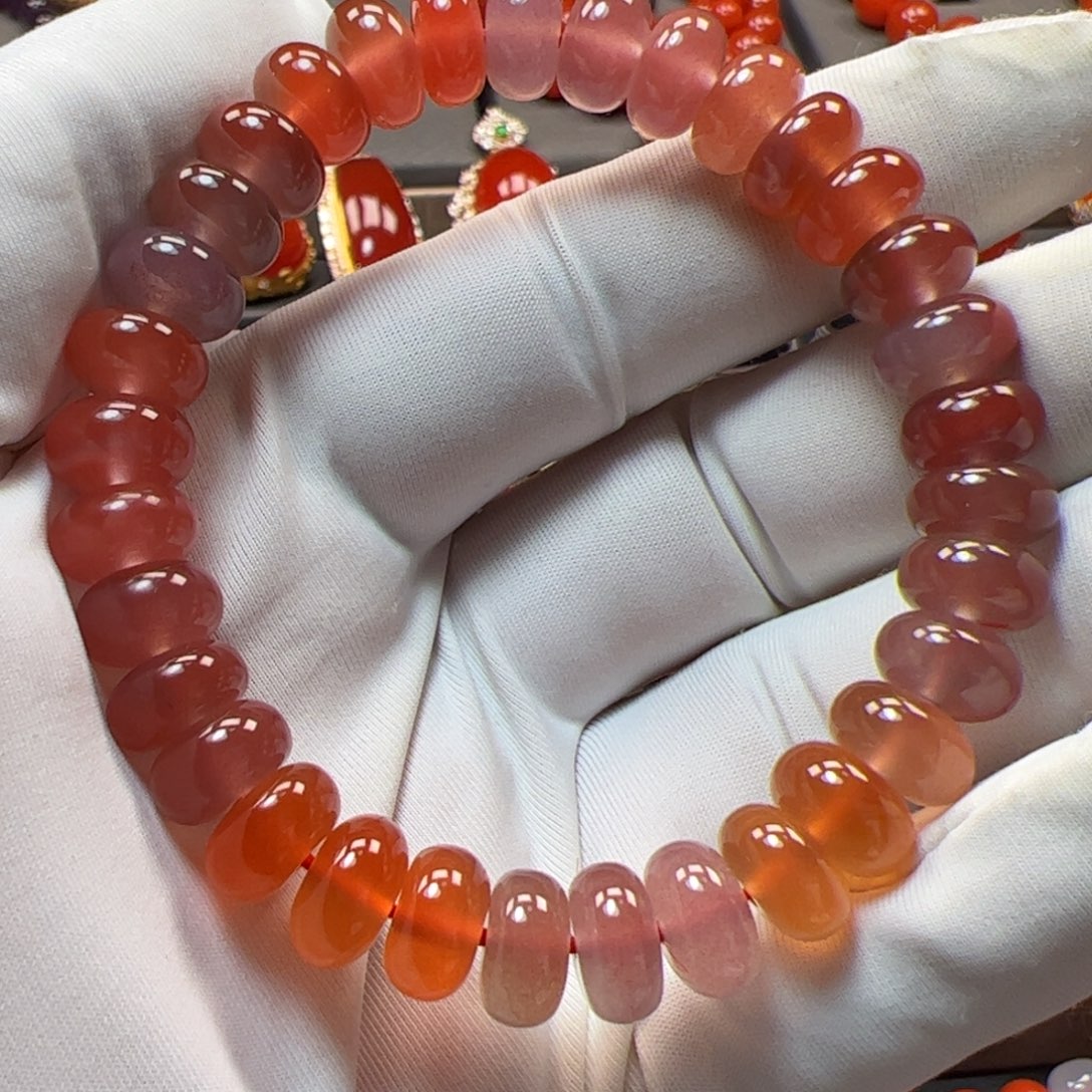 南红玛瑙未镶嵌手串双12福利9mm原矿精品多宝盘珠手串