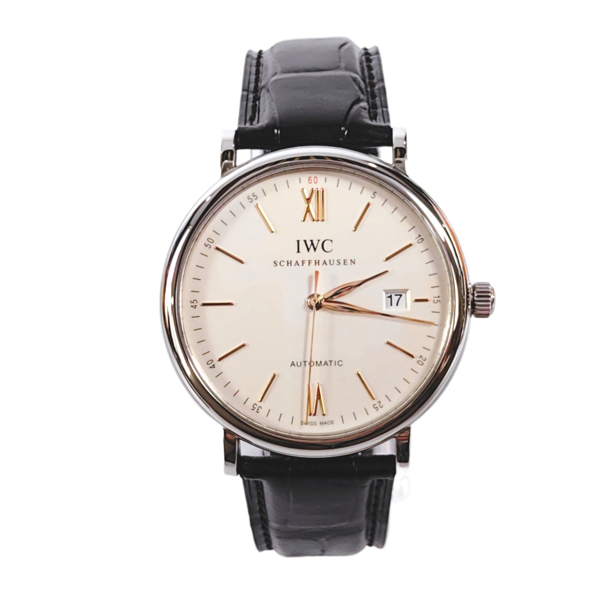 95新 IWC/万国 柏涛菲诺/自动机械/全套/40mm/白色/SBK0129058