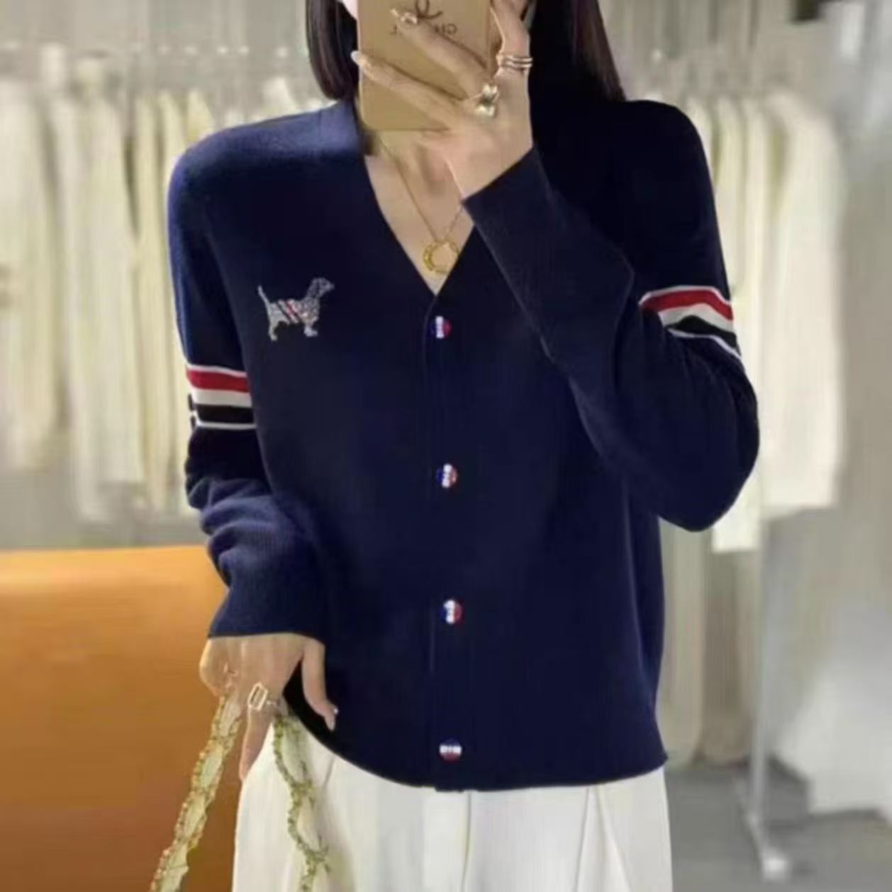 620【藏青  腊肠狗】秋冬针织衫