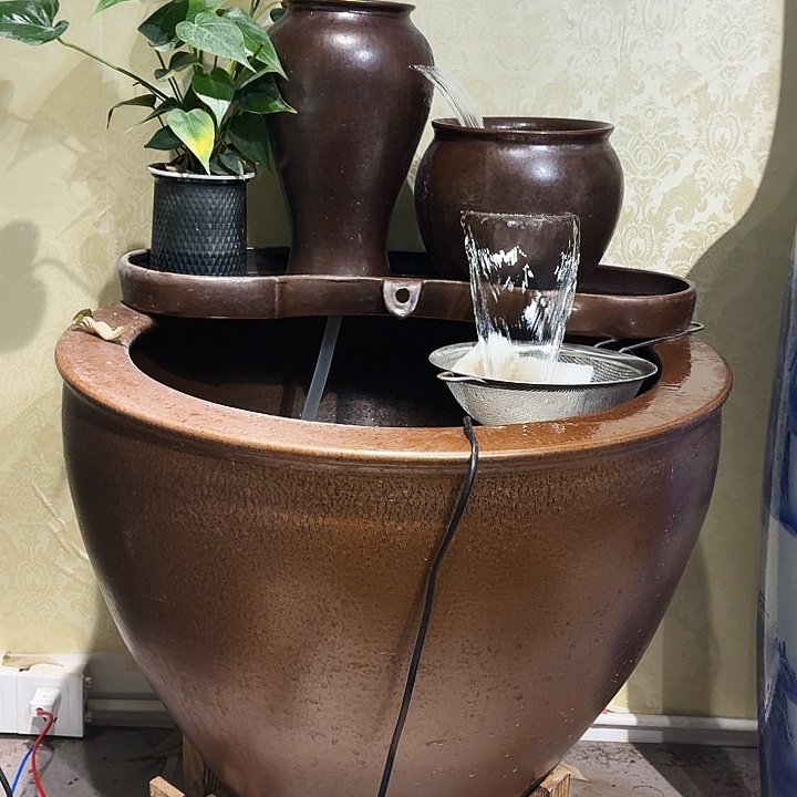 高***山景德镇陶瓷鱼缸70平口