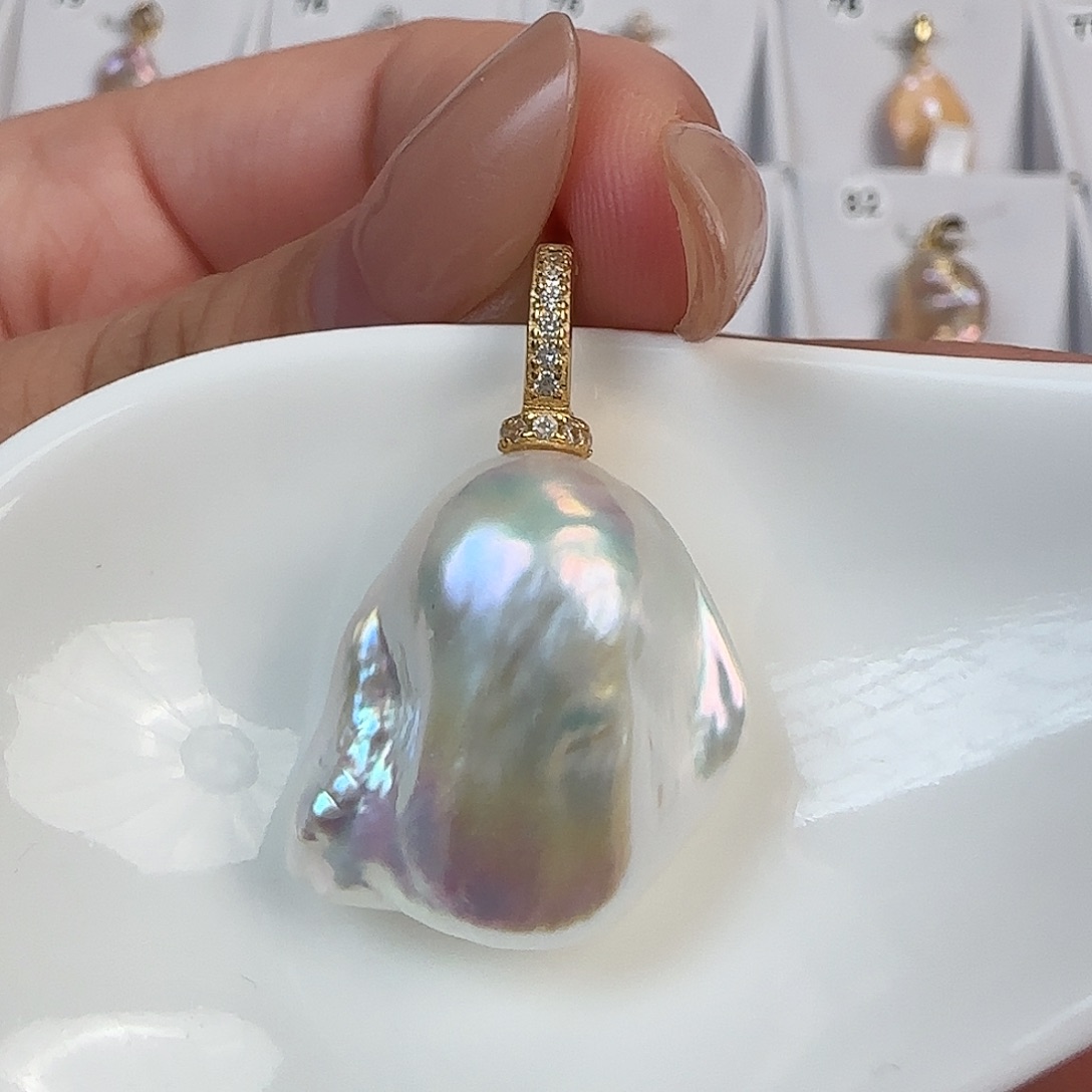 耳饰淡水珍珠银S925镶嵌